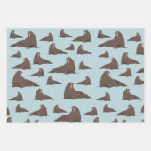 Niedlich Walrus Pattern Geschenkpapier Set (Vorderseite)