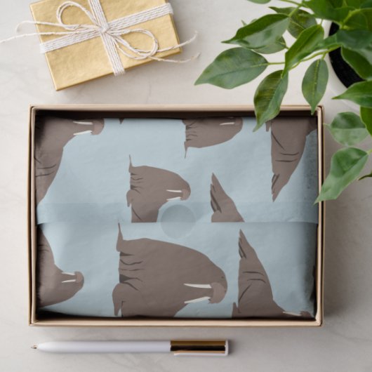 Niedlich Walrus Pattern Seidenpapier (Geschenk)
