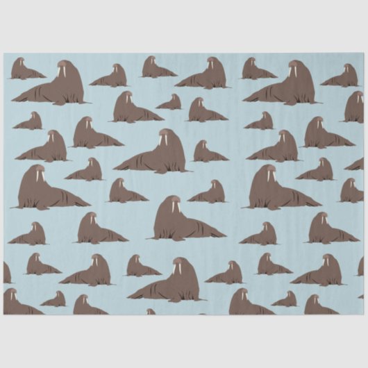 Niedlich Walrus Pattern Seidenpapier (Vorderseite)