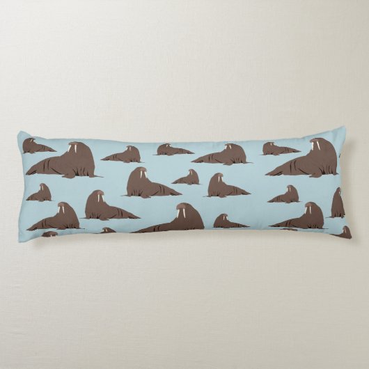 Niedlich Walrus Pattern Seitenschläferkissen (Rückseite)