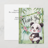 Niedlich Wans Panda Dankeskarte (Vorne/Hinten)