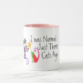 niedlich war es normal vor drei Katzen lustige Kat Tasse (Zentrum)