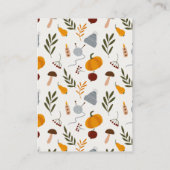 Niedlich warme, gemütliche Herbstwebsite Essential Begleitkarte (Rückseite)