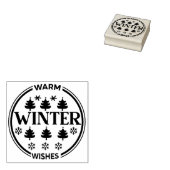 Niedlich warmer Winter wünscht Weihnachten Gummistempel (Stempel)