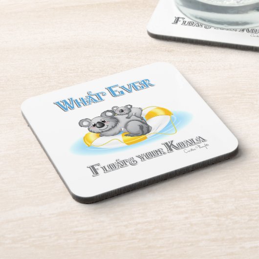 NIEDLICH Was auch immer Ihren Koala schweben lässt Untersetzer (Linke Seite)