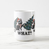 Niedlich, was die lustige Katze in Hut mit Baumwei Kaffeetasse (Mittel)