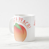 Niedlich, was ein Pfirsich Kaffeetasse (Vorderseite Links)