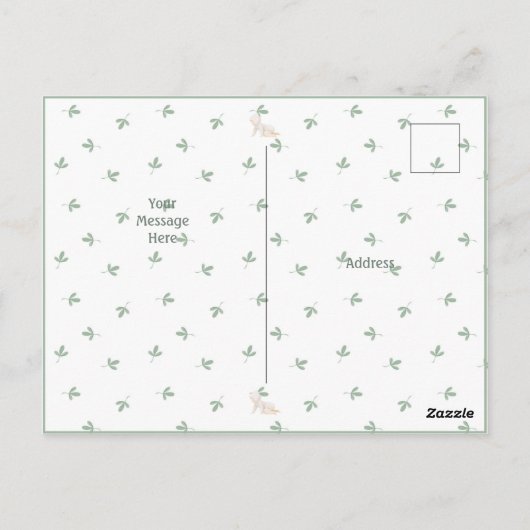 Niedlich Watercolor Baby Einfach Danke Postcard Postkarte (Rückseite)