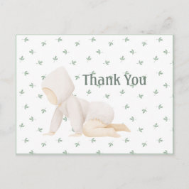 Niedlich Watercolor Baby Einfach Danke Postcard Postkarte