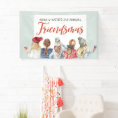Niedlich Watercolor Friendsmas Weihnachtsfeier Banner (Insitu)