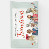 Niedlich Watercolor Friendsmas Weihnachtsfeier Banner (Vertikal)