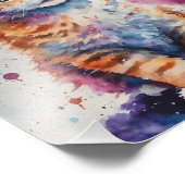 Niedlich Watercolor Ginger Kitten Fotodruck (Ecke)