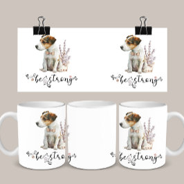 Niedlich Watercolor Jack Russell Seien Sie stark k Kaffeetasse