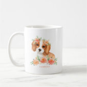 Niedlich Watercolor King Charles Spaniel Peach Flo Kaffeetasse (Links)