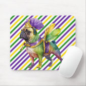 NIEDLICH WATERCOLOR MARDI GRAS MOPS DOG MOUSEPAD (Mit Mouse)
