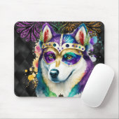 NIEDLICH WATERCOLOR MARDI GRAS SIBERIAN HUSKY DOG MOUSEPAD (Mit Mouse)