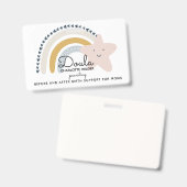 Niedlich Watercolor Rainbow Doula Birth Services I Ausweis (Vorder- & Rückseite)