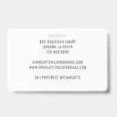 Niedlich Watercolor Rainbow Doula Midfrau Ausweis (Rückseite)