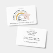 Niedlich Watercolor Rainbow Doula Midfrau Ausweis (Vorder- & Rückseite)