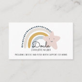 Niedlich Watercolor Rainbow Doula Midfrau Visitenkarte (Vorderseite)