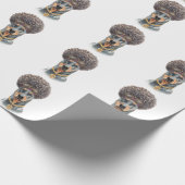 Niedlich Watercolor Rapper Doberman Geschenkpapier (Ecke)