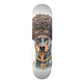 Niedlich Watercolor Rapper Doberman Skateboard