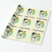 Niedlich Watercolor Snowman Geschenkpapier (Ungerollt)