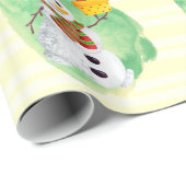 Niedlich Watercolor Snowman Geschenkpapier (Rolleneckpunkt)