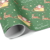 Niedlich Watercolor Weihnachtsmann Weihnachten Geschenkpapier (Rolleneckpunkt)