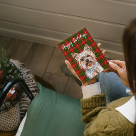 Niedlich Watercolor Yorkshire Terrier Dog Custom Feiertagskarte