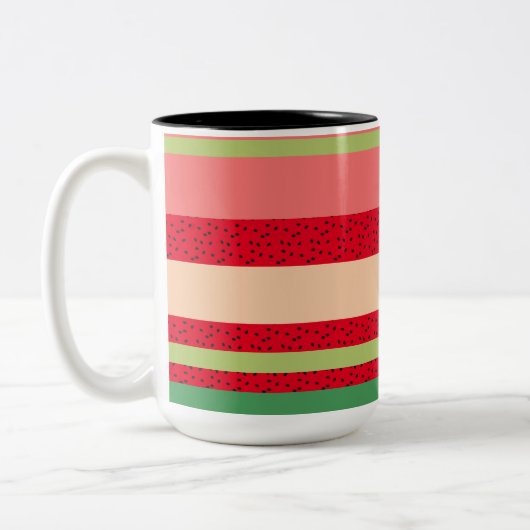 Niedlich Watermelon Frucht Küche Zweifarbige Tasse (Links)