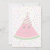 Niedlich Watermelon Geburtstag Einladung (Rückseite)