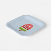 Niedlich Watermelon Popsicle Happy Birthday Pappteller (Gewinkelt)