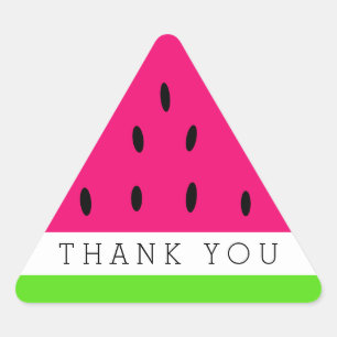 Niedlich Watermelon Slice Vielen Dank Dreieckiger Aufkleber
