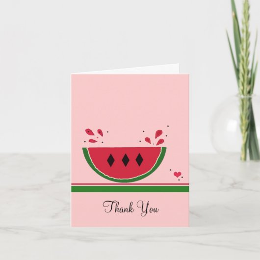 Niedlich Watermelon Vielen Dank Dankeskarte (Vorderseite)