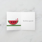 Niedlich Watermelon Vielen Dank Dankeskarte (Innenseite)