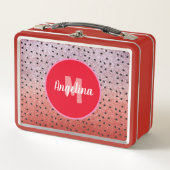 Niedlich Watermelone Samen Mit Monogramm Imitate G Metall Brotdose (Vorderseite)