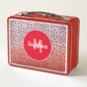 Niedlich Watermelone Samen Mit Monogramm Imitate G Metall Brotdose (Rückseite)