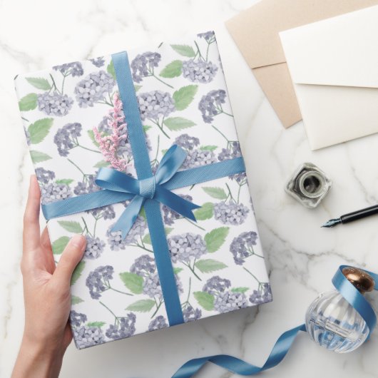niedlich Wedding Garden Party Hydrangea Geschenkpapier (Schenken)