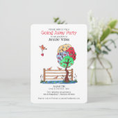 Niedlich weg Party Illustriert Einladung (Stehend Vorderseite)