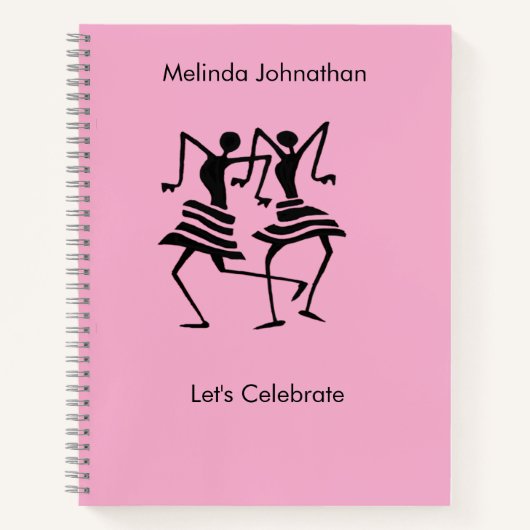 Niedlich, weich rosa, Silhouette Notizblock (Vorderseite)