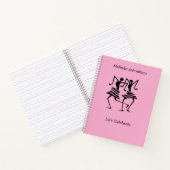 Niedlich, weich rosa, Silhouette Notizblock (Innenseite)