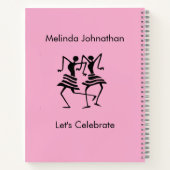 Niedlich, weich rosa, Silhouette Notizblock (Rückseite)