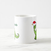 Niedlich Weihnachten Dinosaurier Santa Personalisi Kaffeetasse (Mittel)