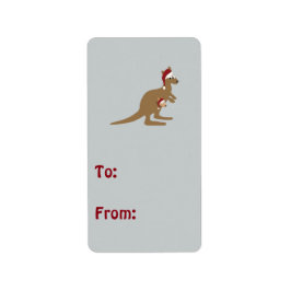 Niedlich Weihnachten Kangaroos Adressaufkleber