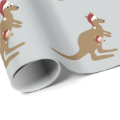 Niedlich Weihnachten Kangaroos Geschenkpapier (Rolleneckpunkt)