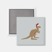 Niedlich Weihnachten Kangaroos Magnet (Vorderseite/Rückseite)