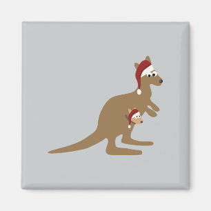 Niedlich Weihnachten Kangaroos Magnet