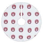 Niedlich Weihnachten Polyester Weihnachtsbaumdecke (Vorderseite)