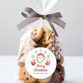 Niedlich Weihnachten Runder Aufkleber